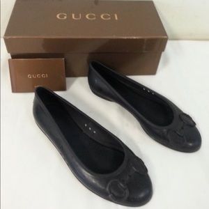 Gucci Black Rubber Nero women’s flats 5.5